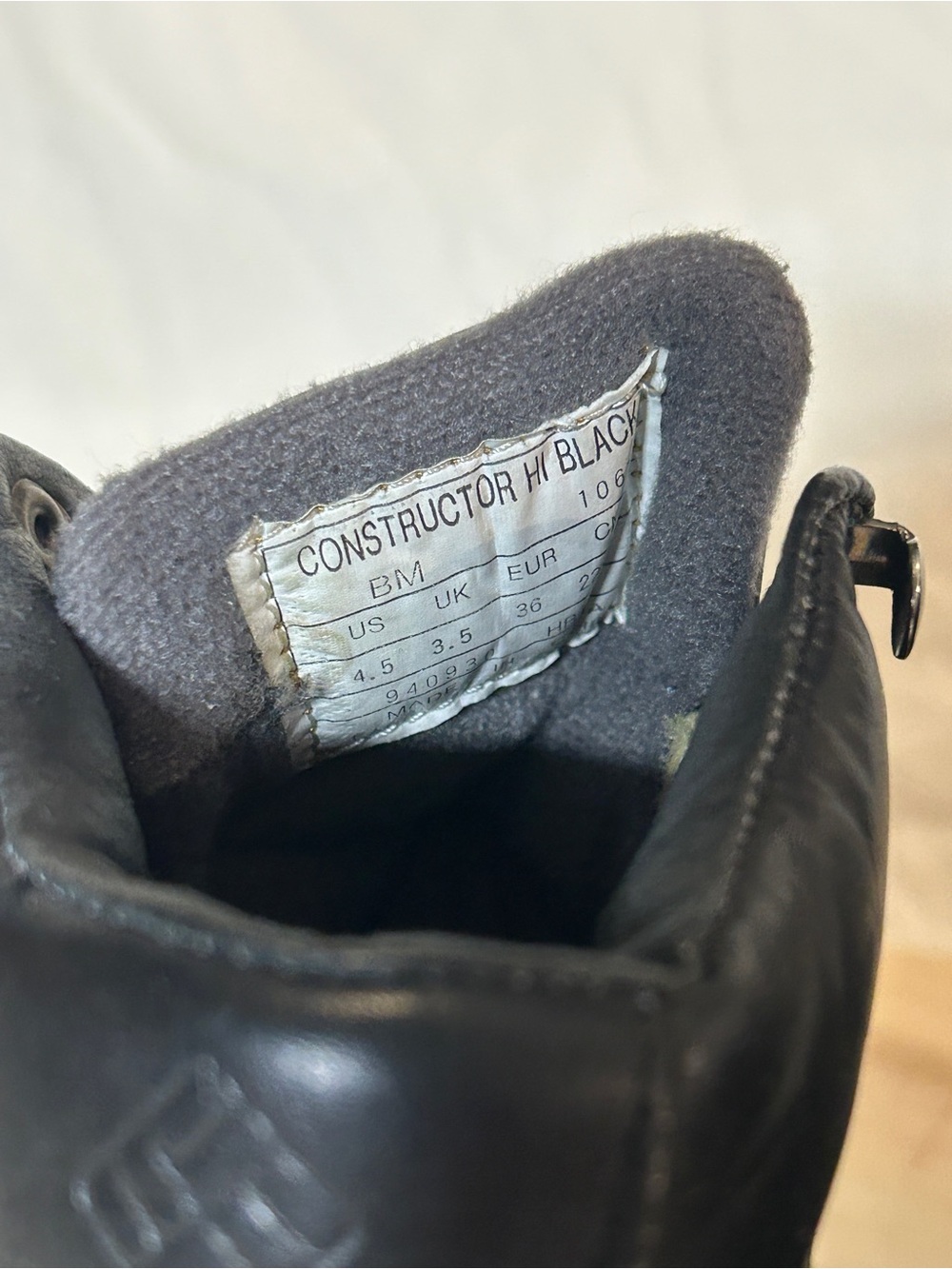 Columbia Men's Vintage Constructor Hi Black Leather Ankle Boot US 4.5 - Picture 5 of 7